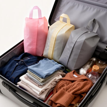 6pcs Underwear Organizer Bag Travel, Portable Underwear Travel Bag, Underwears Packing Cube with Zipper for Women and Men Socks, 3 Colors