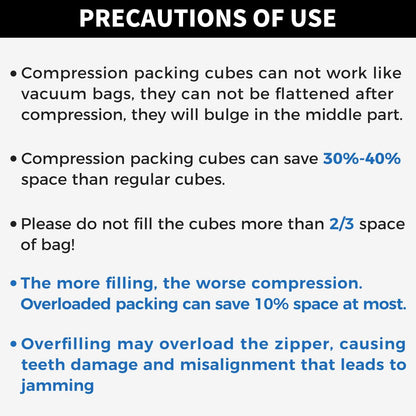 4 Set/6 Set/8 Set Compression Packing Cubes Travel Accessories Expandable Packing Organizers (Half Mesh, 6-Black) - Colors A
