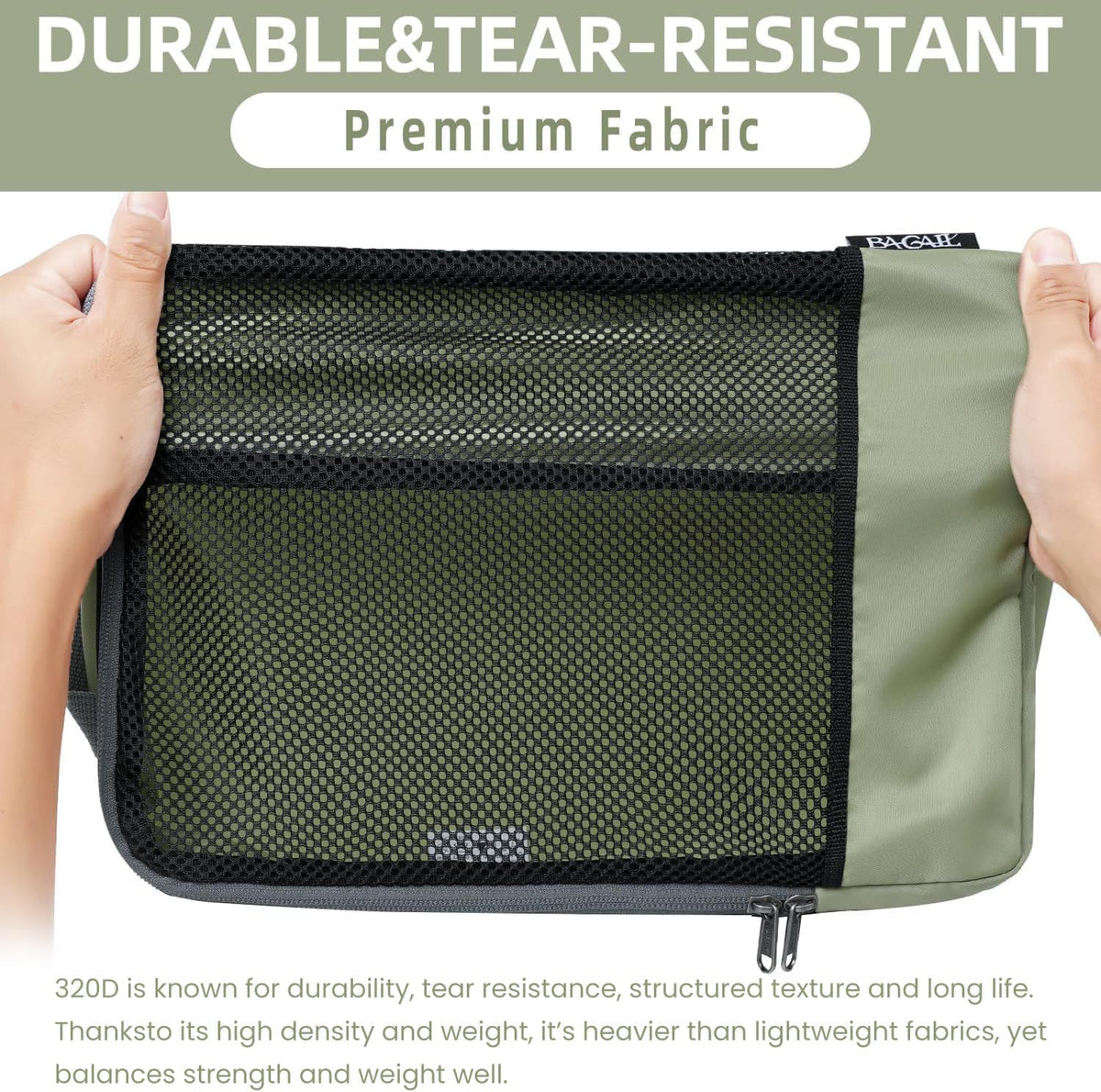 4 Set/6 Set/8 Set Compression Packing Cubes Travel Accessories Expandable Packing Organizers (Half Mesh, 6-Black) - Colors A