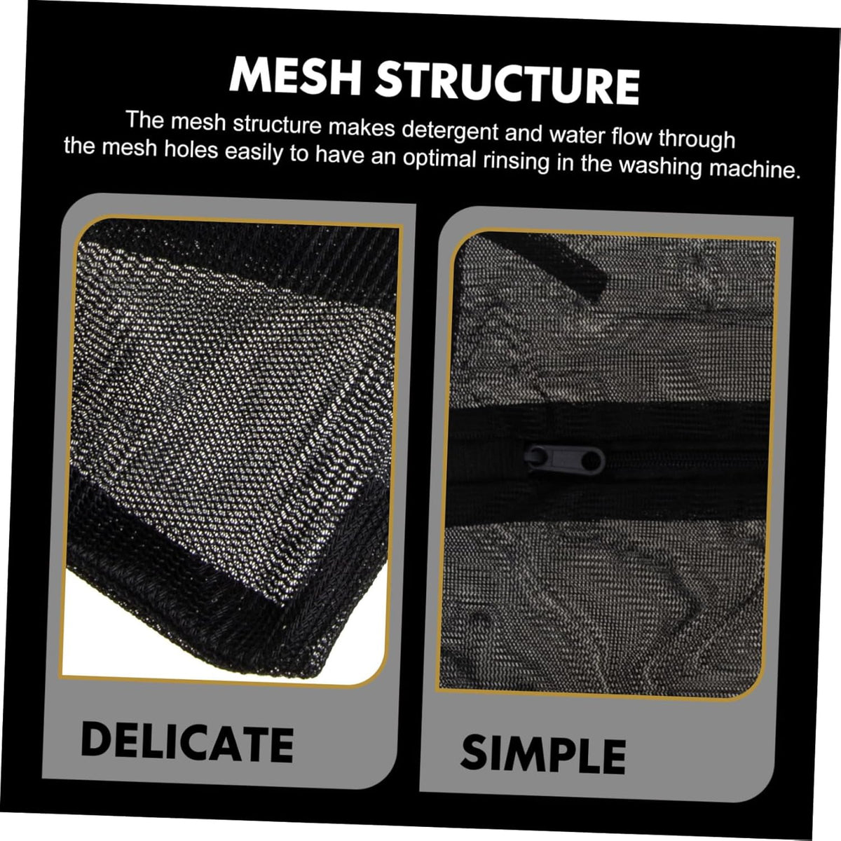 6Pcs Mesh Laundry Bags with Zipper Protective Washing Bags for Underwear Socks Clothing Travel Organizer Washer Protector