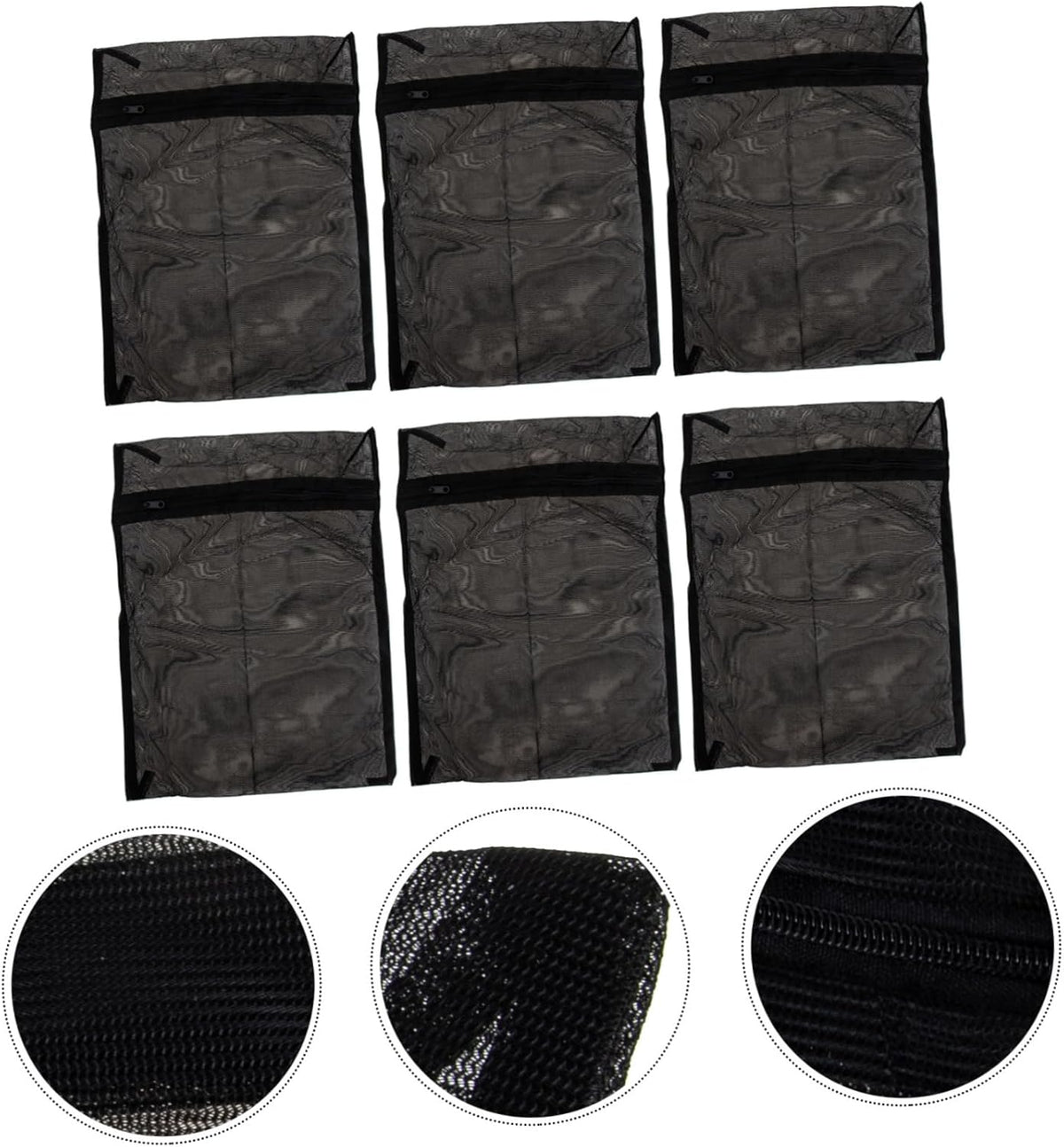 6Pcs Mesh Laundry Bags with Zipper Protective Washing Bags for Underwear Socks Clothing Travel Organizer Washer Protector