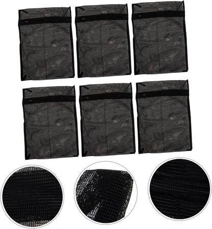 6Pcs Mesh Laundry Bags with Zipper Protective Washing Bags for Underwear Socks Clothing Travel Organizer Washer Protector