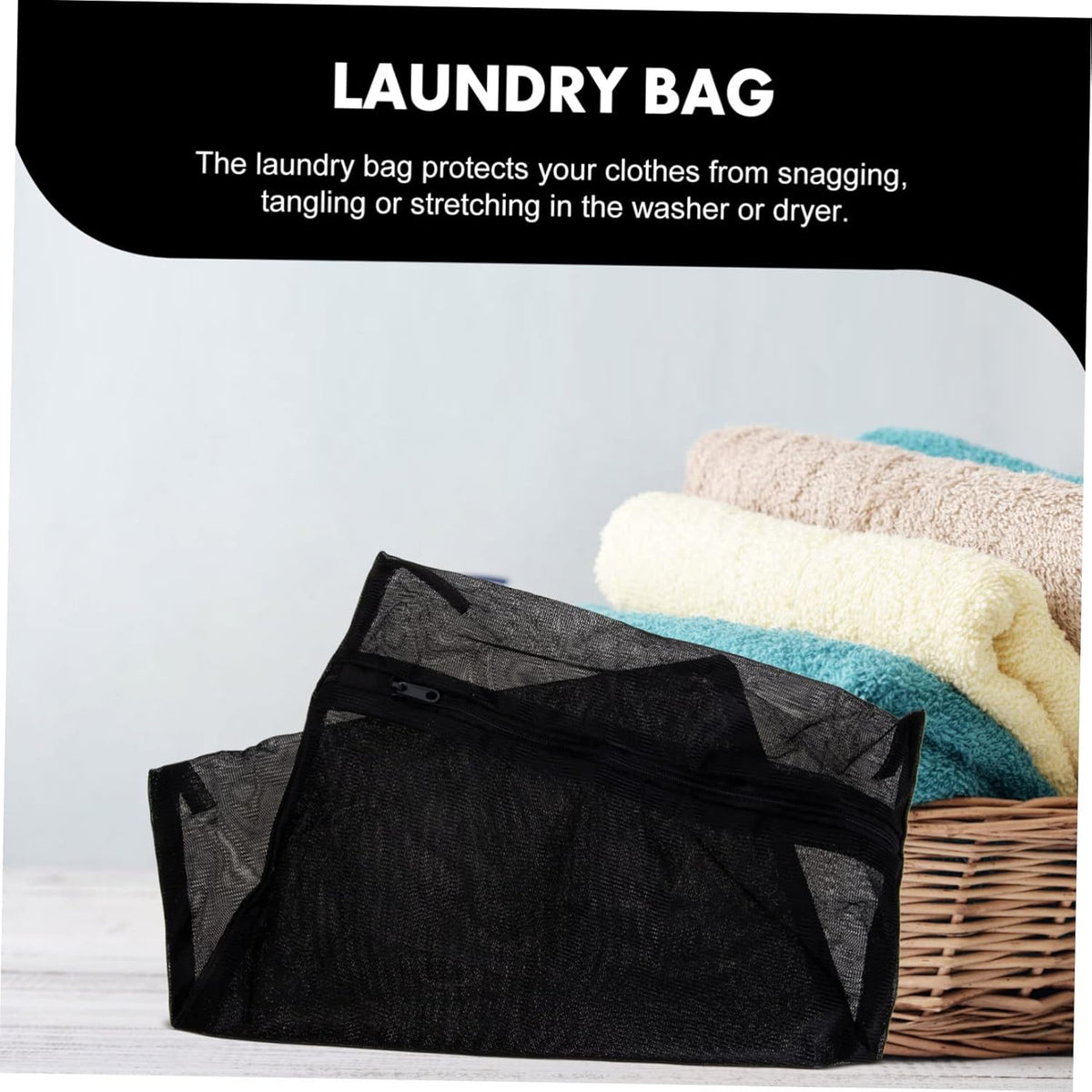 6Pcs Mesh Laundry Bags with Zipper Protective Washing Bags for Underwear Socks Clothing Travel Organizer Washer Protector