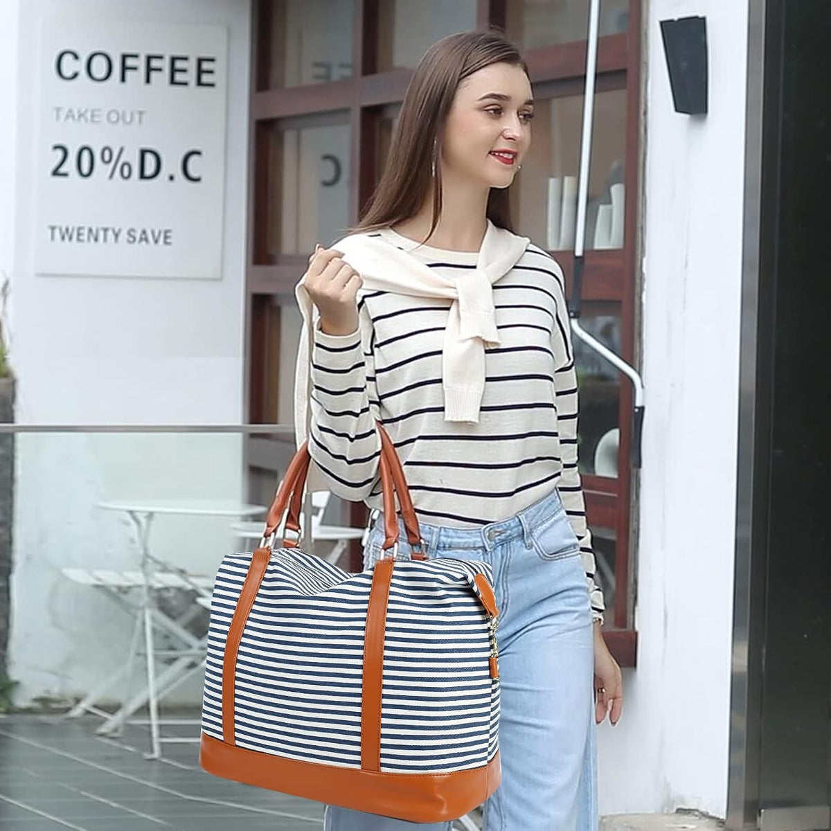 Women Ladies Travel Bag Canvas Weekend Overnight Carry On Luggage Bags
