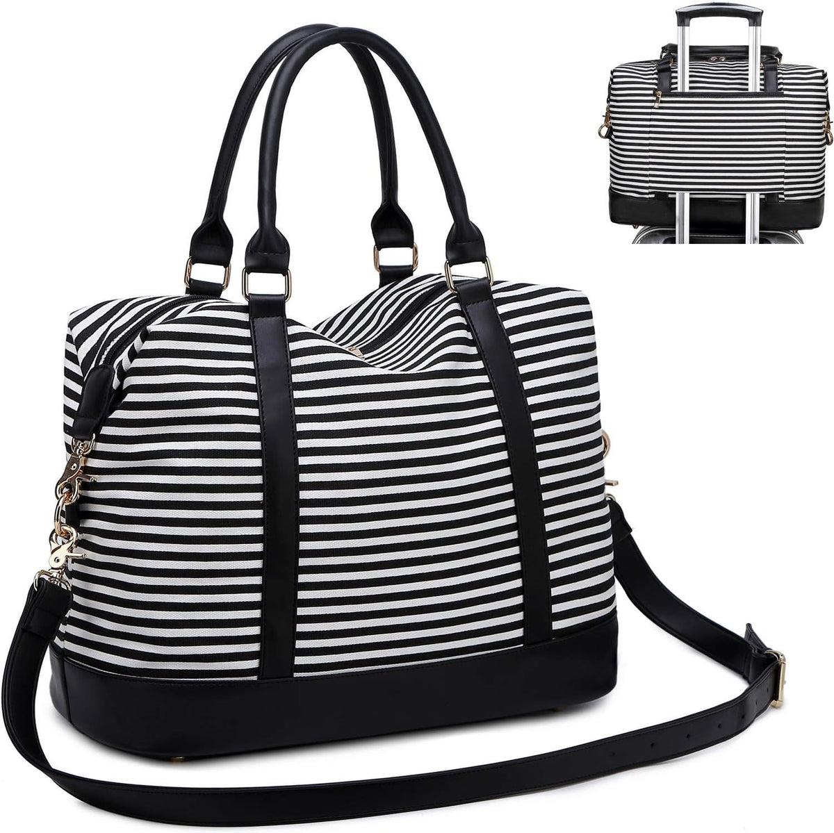 Women Ladies Travel Bag Canvas Weekend Overnight Carry On Luggage Bags
