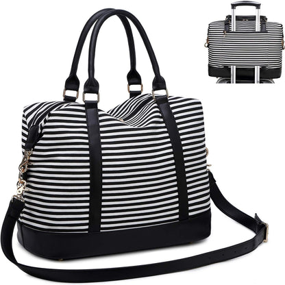 Women Ladies Travel Bag Canvas Weekend Overnight Carry On Luggage Bags