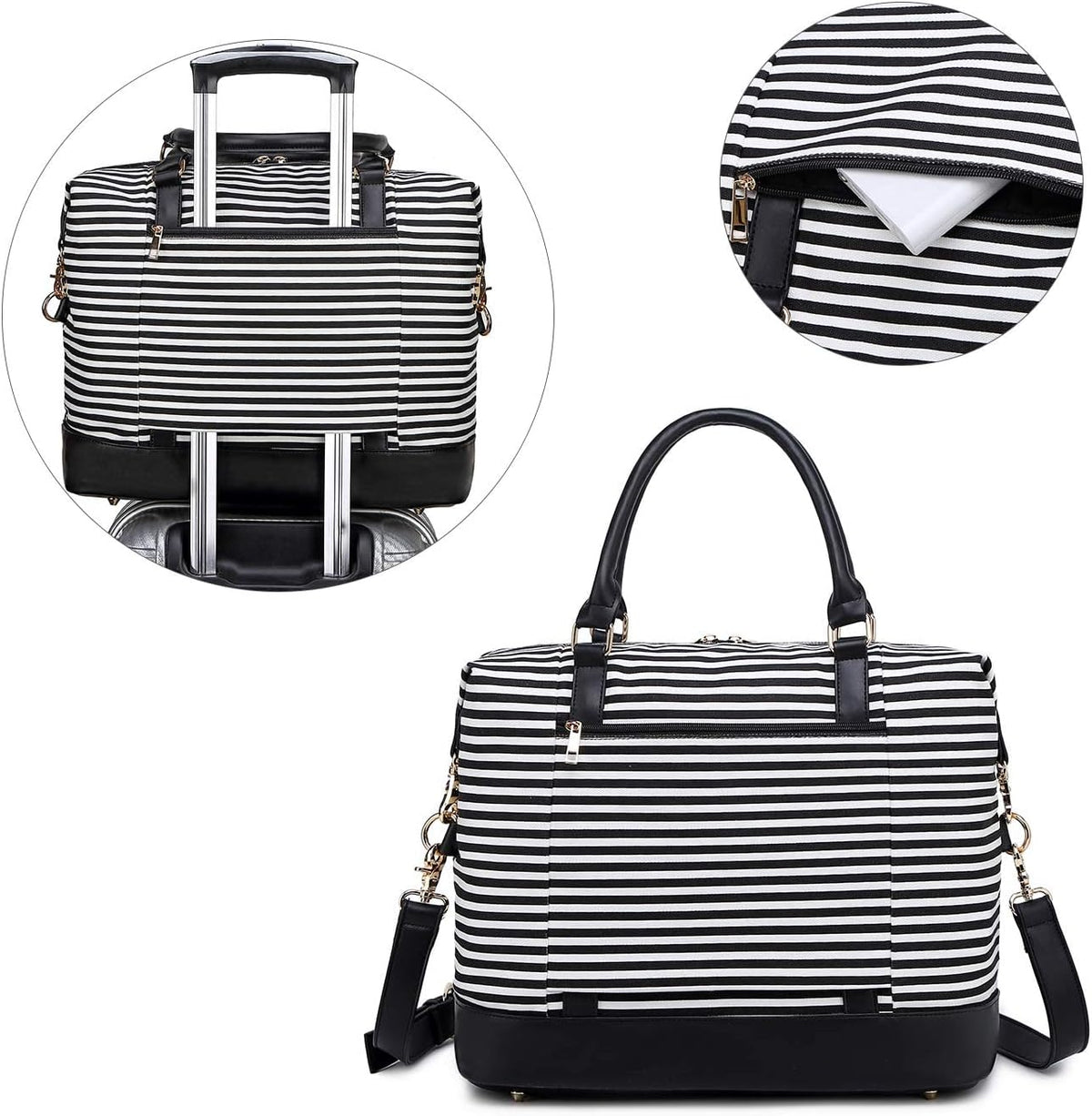 Women Ladies Travel Bag Canvas Weekend Overnight Carry On Luggage Bags