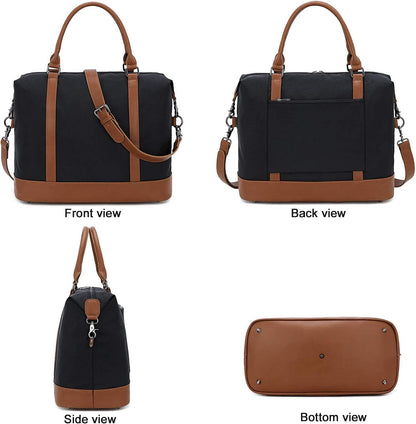 Women Ladies Travel Bag Canvas Weekend Overnight Carry On Luggage Bags
