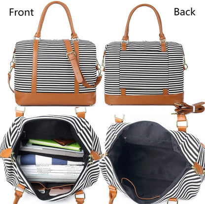 Women Ladies Travel Bag Canvas Weekend Overnight Carry On Luggage Bags