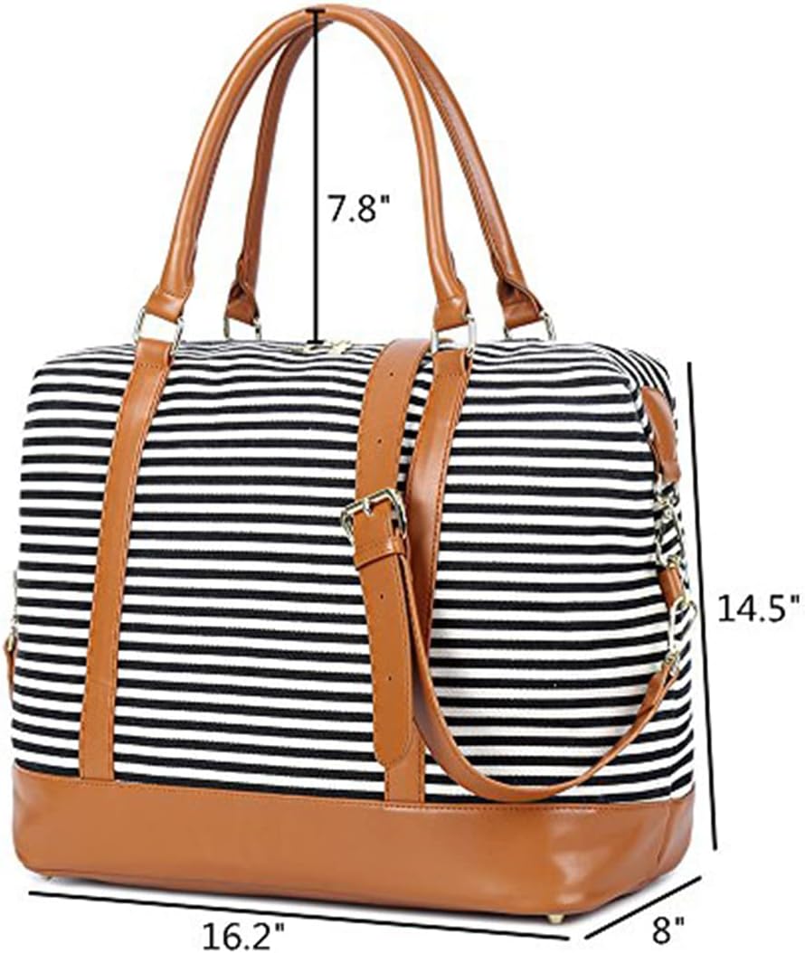 Women Ladies Travel Bag Canvas Weekend Overnight Carry On Luggage Bags
