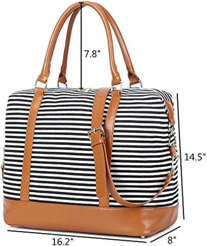Women Ladies Travel Bag Canvas Weekend Overnight Carry On Luggage Bags