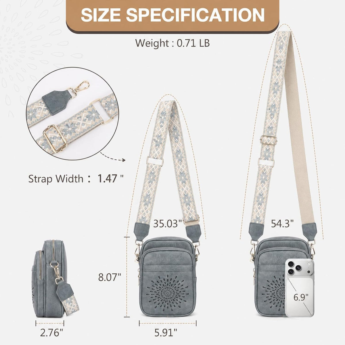 APHISON Crossbody Bags for Women Trendy, Cell Phone Cross body Purse Shoulder Handbag with RFID Blocking Card Slots