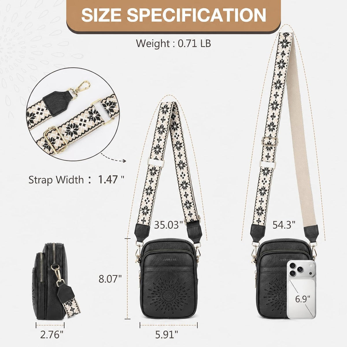 APHISON Crossbody Bags for Women Trendy, Cell Phone Cross body Purse Shoulder Handbag with RFID Blocking Card Slots