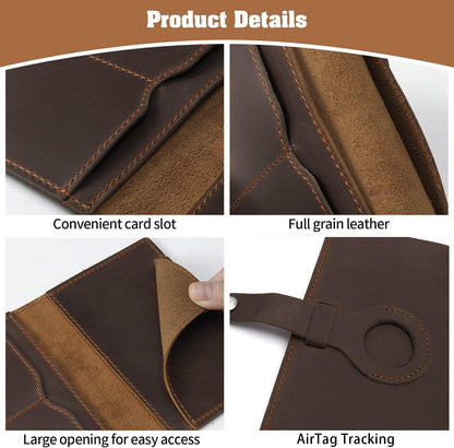 Genuine Leather Handmade Passport Holder For Travel, RFID Blocking Passport Holder with Card Slots, Travel Essentials wallet with Pen Holder for Women and Men for Gifting, Brown