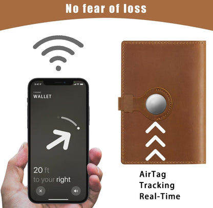 Genuine Leather Handmade Passport Holder For Travel, RFID Blocking Passport Holder with Card Slots, Travel Essentials wallet with Pen Holder for Women and Men for Gifting, Brown