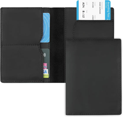 Genuine Leather Handmade Passport Holder For Travel, RFID Blocking Passport Holder with Card Slots, Travel Essentials wallet with Pen Holder for Women and Men for Gifting, Brown