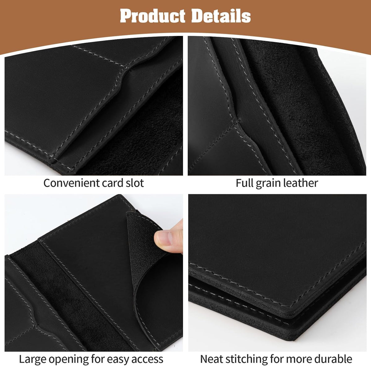 Genuine Leather Handmade Passport Holder For Travel, RFID Blocking Passport Holder with Card Slots, Travel Essentials wallet with Pen Holder for Women and Men for Gifting, Brown