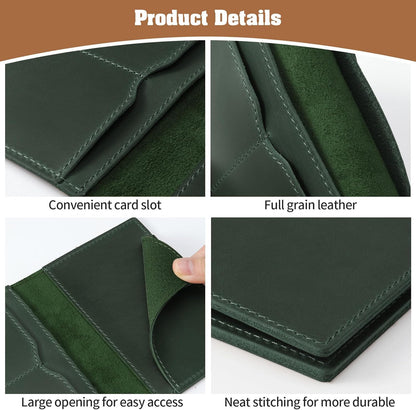 Genuine Leather Handmade Passport Holder For Travel, RFID Blocking Passport Holder with Card Slots, Travel Essentials wallet with Pen Holder for Women and Men for Gifting, Brown