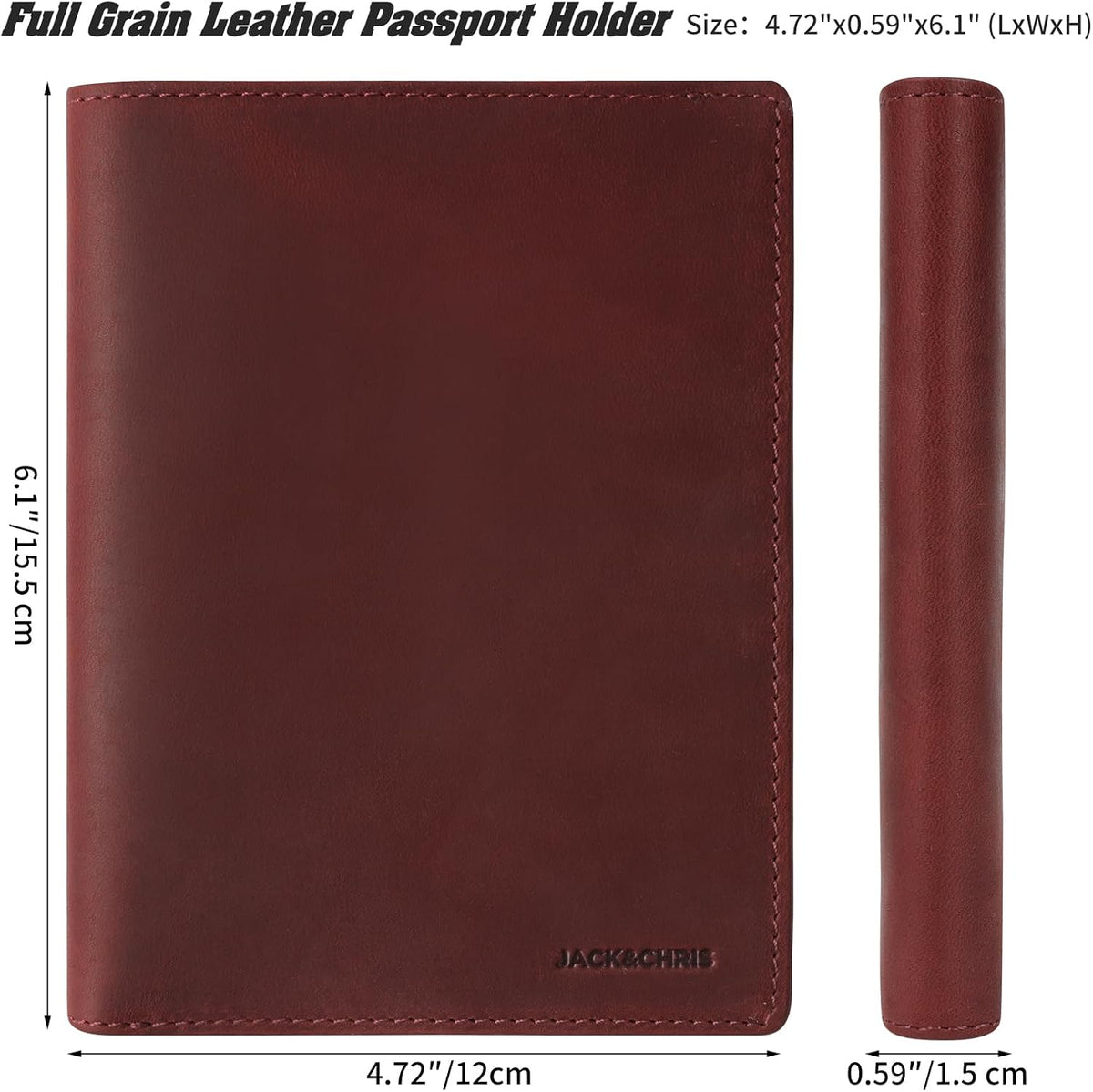 Genuine Leather Handmade Passport Holder For Travel, RFID Blocking Passport Holder with Card Slots, Travel Essentials wallet with Pen Holder for Women and Men for Gifting, Brown