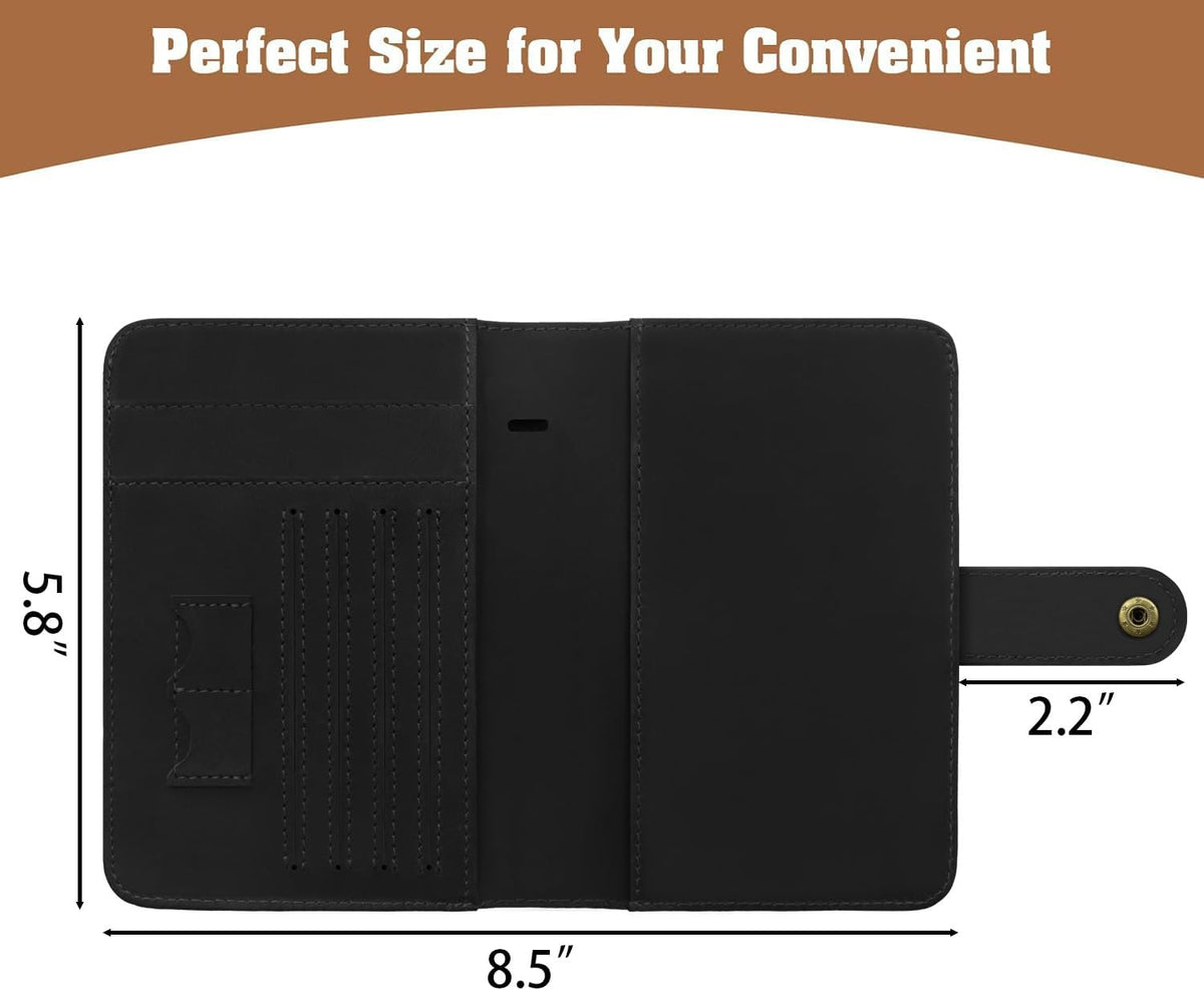Genuine Leather Handmade Passport Holder For Travel, RFID Blocking Passport Holder with Card Slots, Travel Essentials wallet with Pen Holder for Women and Men for Gifting, Brown