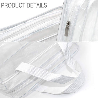 APREUTY Clear Makeup Bags, TSA Approved 6 Pcs Cosmetic Makeup Bags Set Clear PVC with Zipper Handle Portable Travel Luggage Pouch Airport Airline Vacation Organization (Black)