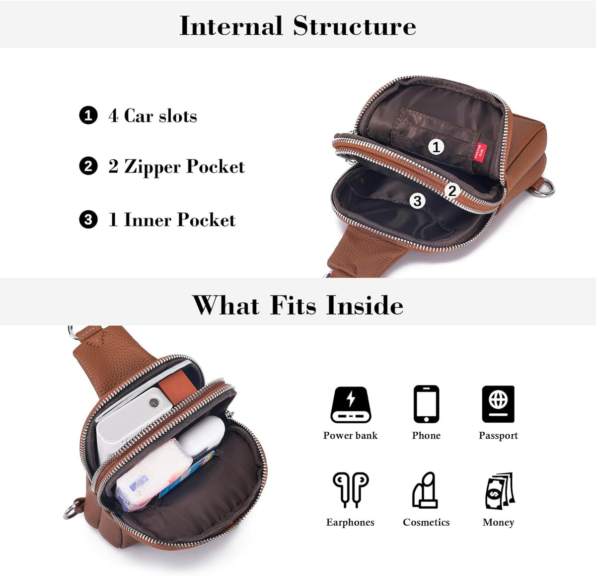Anti Theft Crossbody Bags for Women Travel Small Sling Bag Fanny Packs Cross Body Purses Everyday