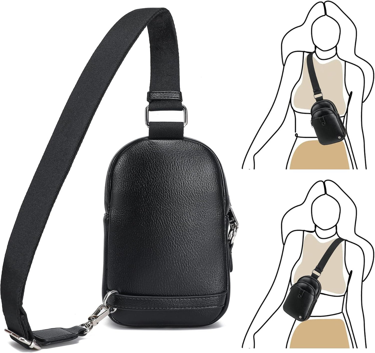 Anti Theft Crossbody Bags for Women Travel Small Sling Bag Fanny Packs Cross Body Purses Everyday