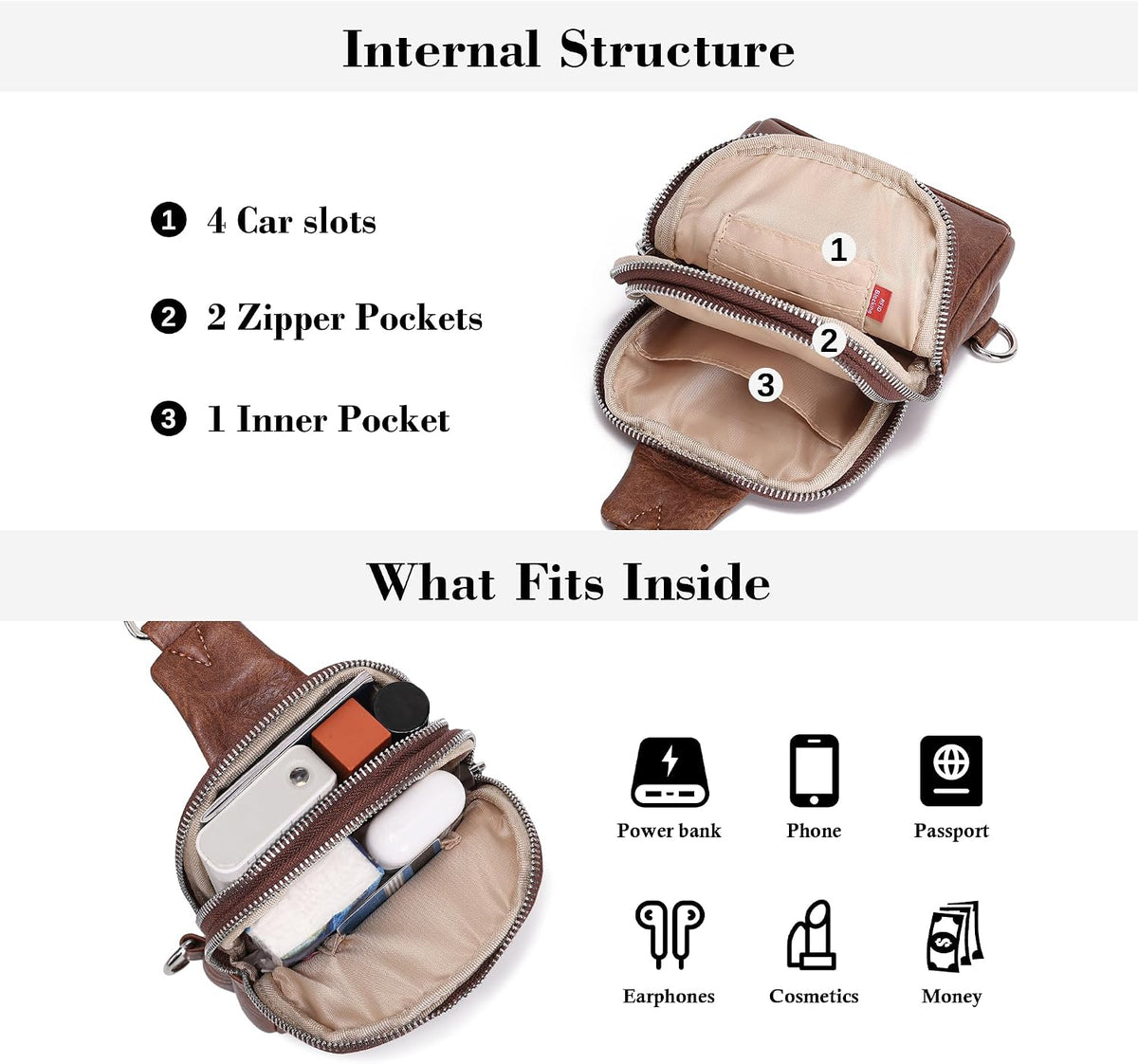 Anti Theft Crossbody Bags for Women Travel Small Sling Bag Fanny Packs Cross Body Purses Everyday