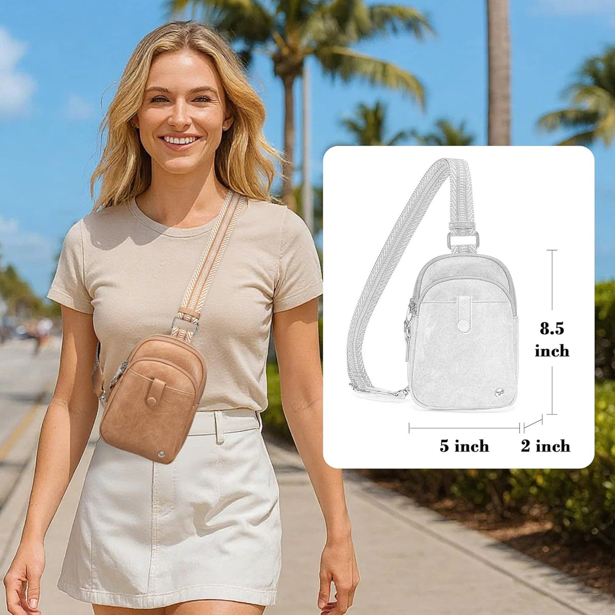 Anti Theft Crossbody Bags for Women Travel Small Sling Bag Fanny Packs Cross Body Purses Everyday