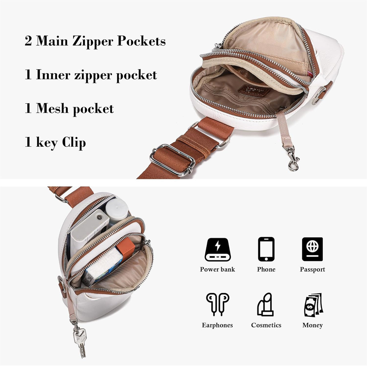 Anti Theft Crossbody Bags for Women Travel Small Sling Bag Fanny Packs Cross Body Purses Everyday