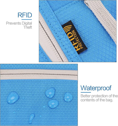 Neck Wallet Lightweight RFID Blocking Waterproof Travel Pouch Passport Wallets for Women Men