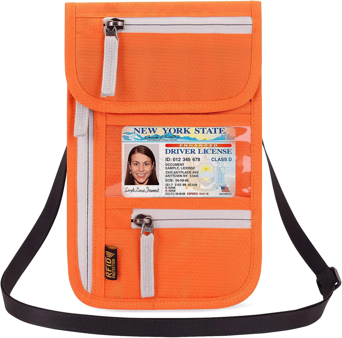 Neck Wallet Lightweight RFID Blocking Waterproof Travel Pouch Passport Wallets for Women Men