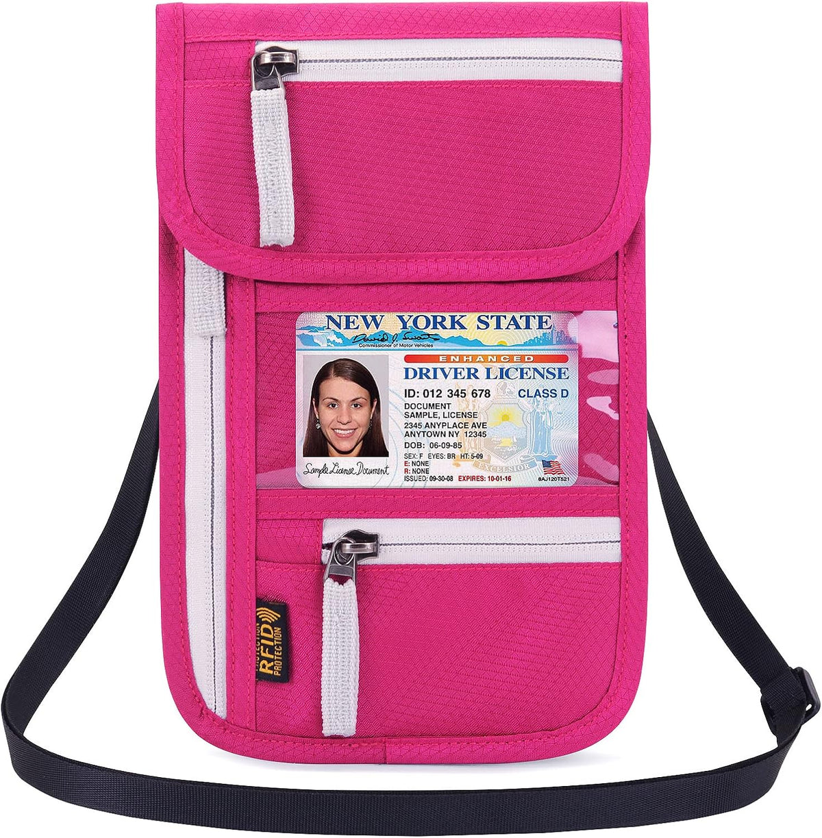Neck Wallet Lightweight RFID Blocking Waterproof Travel Pouch Passport Wallets for Women Men