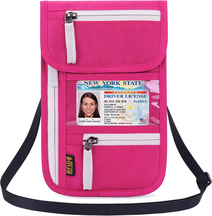 Neck Wallet Lightweight RFID Blocking Waterproof Travel Pouch Passport Wallets for Women Men
