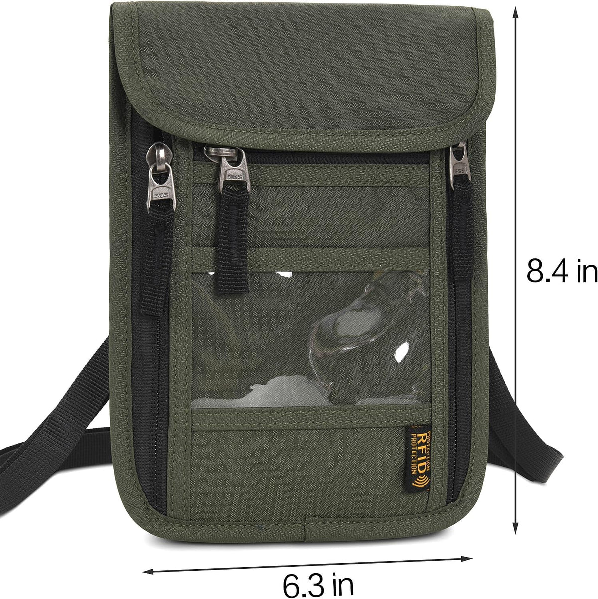 Neck Wallet Lightweight RFID Blocking Waterproof Travel Pouch Passport Wallets for Women Men