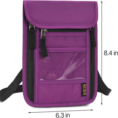 Neck Wallet Lightweight RFID Blocking Waterproof Travel Pouch Passport Wallets for Women Men