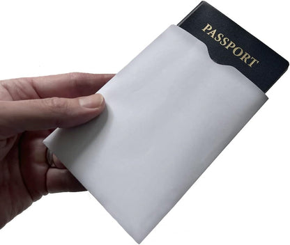 5 Pack - RFID Passport Protector Sleeve with 13.56 mhz Signal Blocking Protection - USA Made - Secure Anti Theft Passport Cover Shield for Passport Books Great for Travel