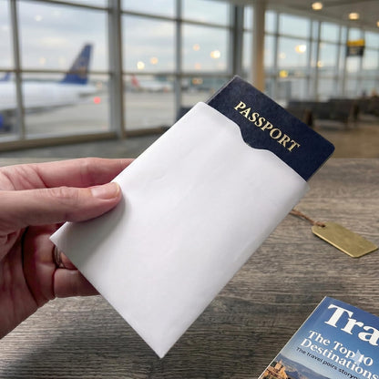 5 Pack - RFID Passport Protector Sleeve with 13.56 mhz Signal Blocking Protection - USA Made - Secure Anti Theft Passport Cover Shield for Passport Books Great for Travel