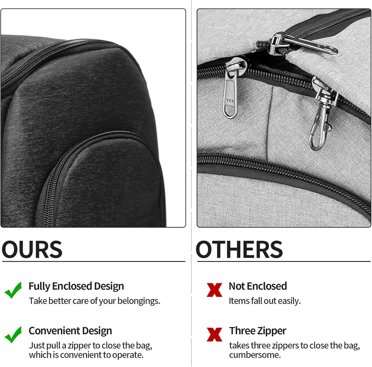 Convertible Garment Bag for Travel, Carry On Garment Bag Backpack for Men Women, 3 in 1 Hanging Suitcase Suit Business Travel Bag, Black
