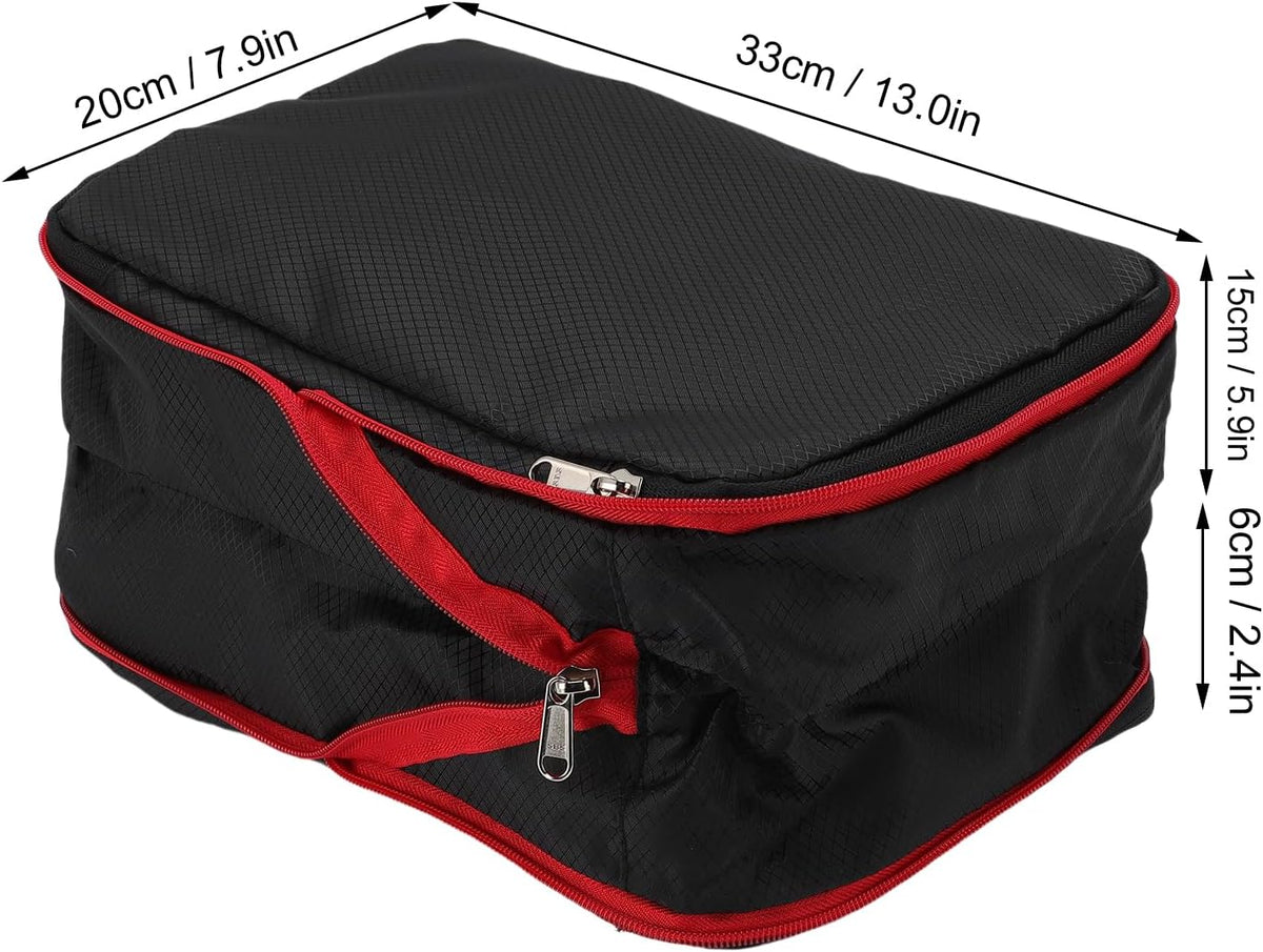 Compression Packing Cube Double Sided Lightweight Nylon Travel Packing Cube Suitable for Holiday Travel Business Trip Moving Storage Family Storage (Black)