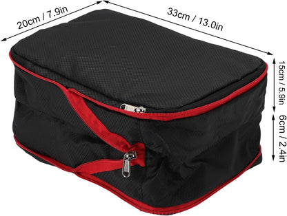 Compression Packing Cube Double Sided Lightweight Nylon Travel Packing Cube Suitable for Holiday Travel Business Trip Moving Storage Family Storage (Black)