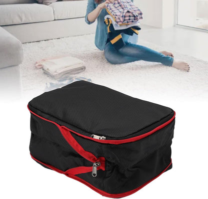Compression Packing Cube Double Sided Lightweight Nylon Travel Packing Cube Suitable for Holiday Travel Business Trip Moving Storage Family Storage (Black)