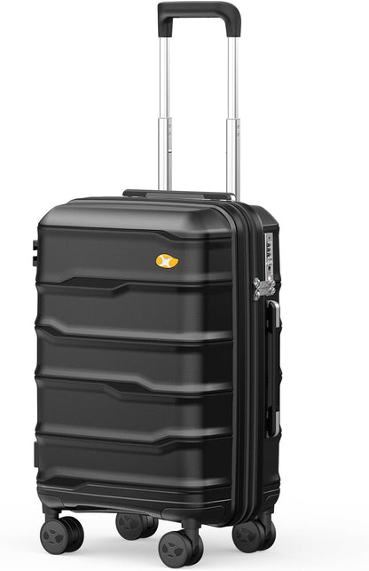 Carry On Luggage 22x14x9 Airline Approved, Hard Shell Suitcase with Spinner Wheels, Lightweight Luggages with TSA Lock, Carry-On Suitcases 20 Inch, Red