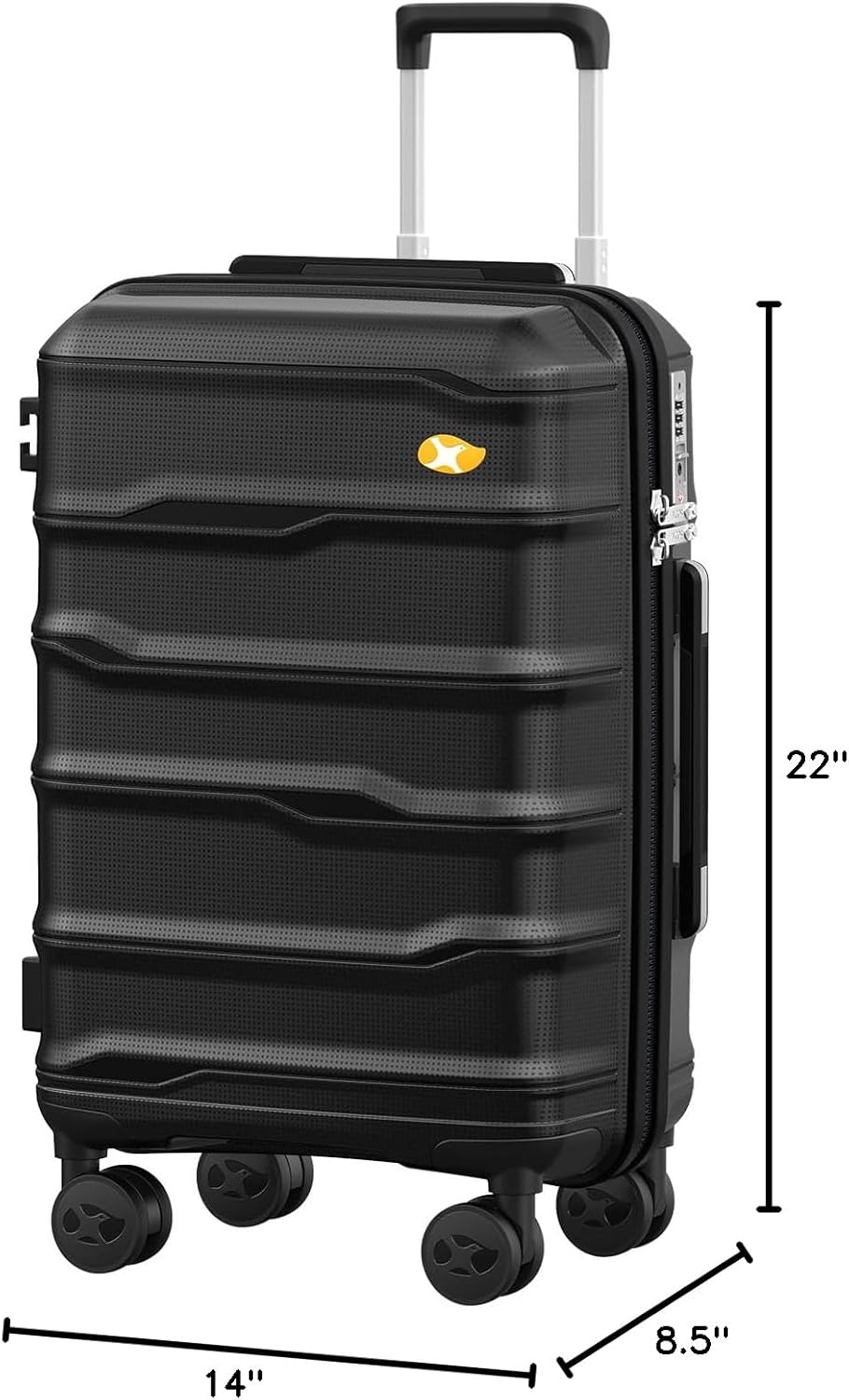Carry On Luggage 22x14x9 Airline Approved, Hard Shell Suitcase with Spinner Wheels, Lightweight Luggages with TSA Lock, Carry-On Suitcases 20 Inch, Red