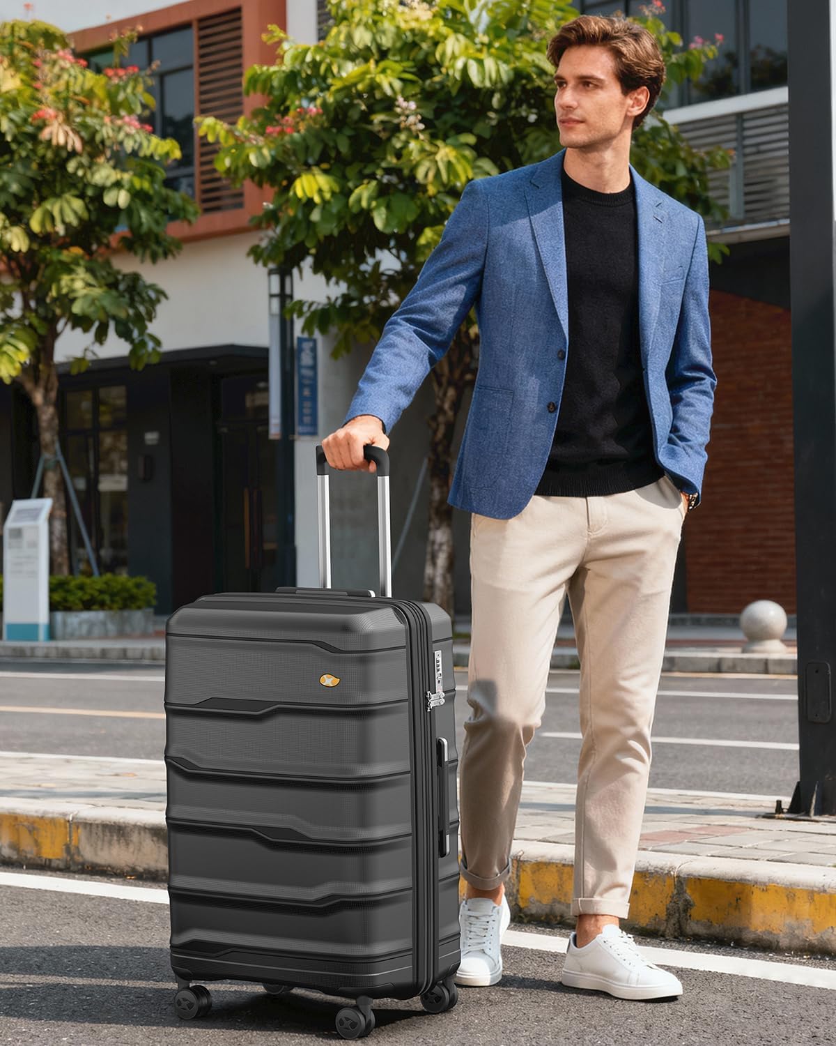 Carry On Luggage 22x14x9 Airline Approved, Hard Shell Suitcase with Spinner Wheels, Lightweight Luggages with TSA Lock, Carry-On Suitcases 20 Inch, Red