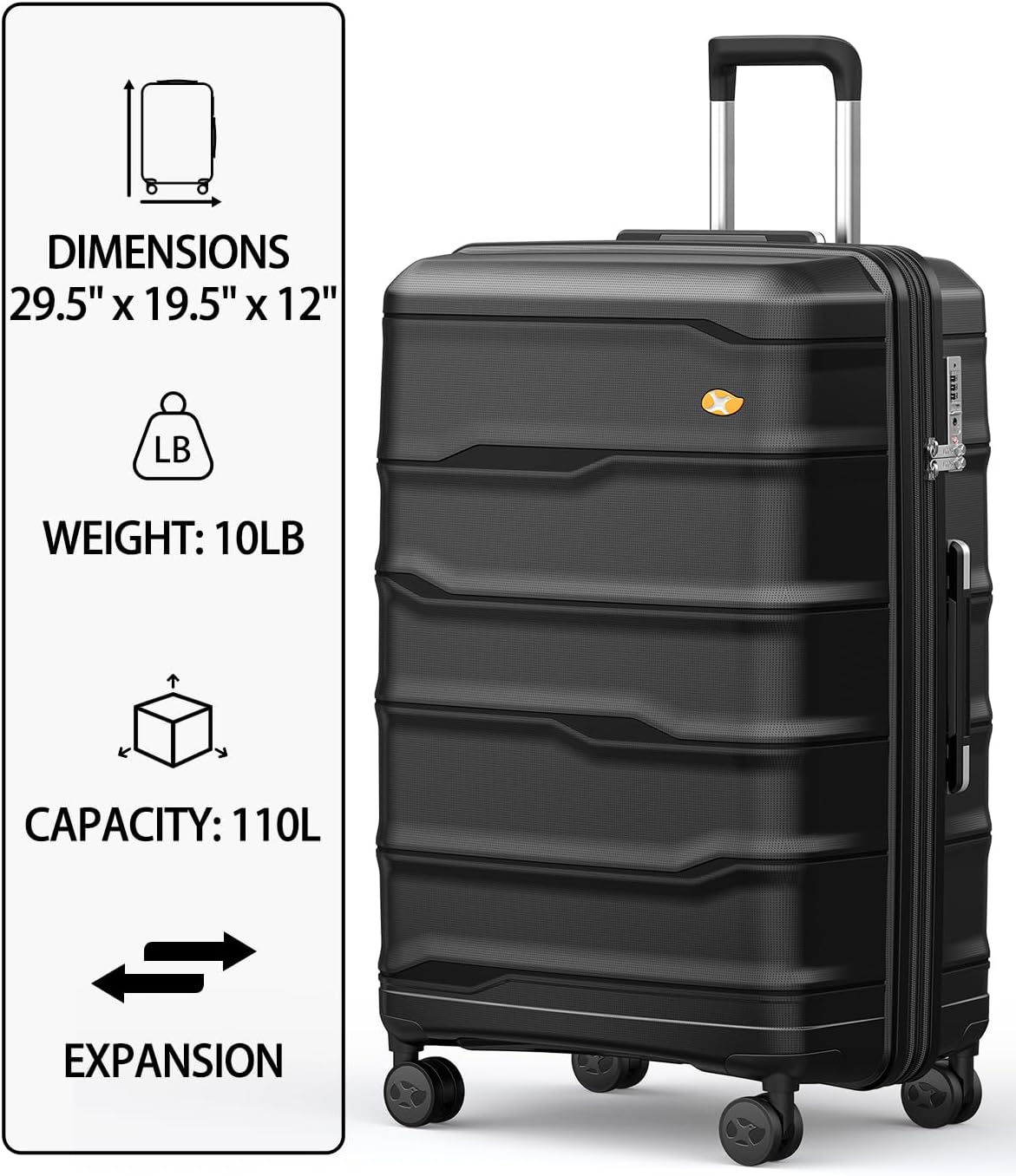 Carry On Luggage 22x14x9 Airline Approved, Hard Shell Suitcase with Spinner Wheels, Lightweight Luggages with TSA Lock, Carry-On Suitcases 20 Inch, Red