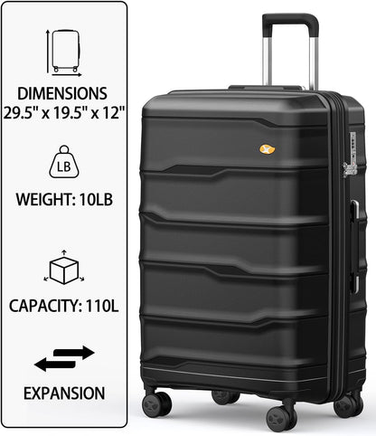 Carry On Luggage 22x14x9 Airline Approved, Hard Shell Suitcase with Spinner Wheels, Lightweight Luggages with TSA Lock, Carry-On Suitcases 20 Inch, Red
