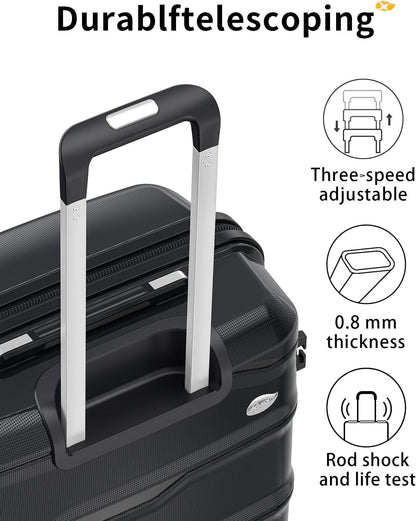 Carry On Luggage 22x14x9 Airline Approved, Hard Shell Suitcase with Spinner Wheels, Lightweight Luggages with TSA Lock, Carry-On Suitcases 20 Inch, Red