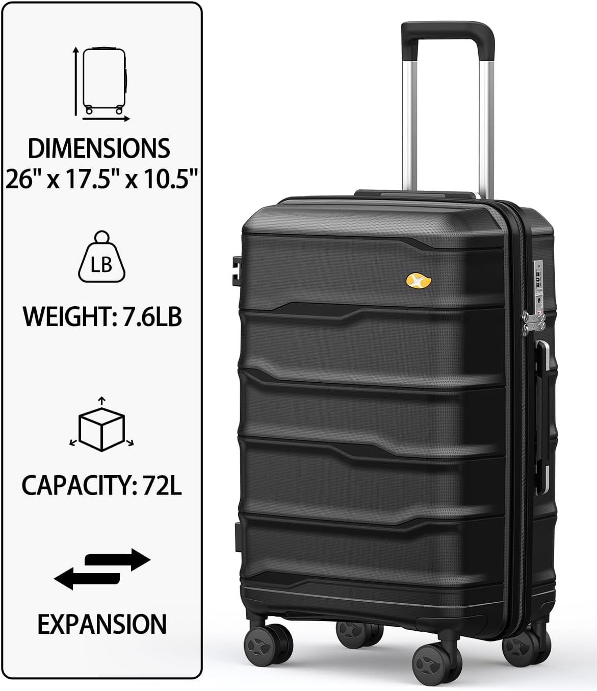 Carry On Luggage 22x14x9 Airline Approved, Hard Shell Suitcase with Spinner Wheels, Lightweight Luggages with TSA Lock, Carry-On Suitcases 20 Inch, Red
