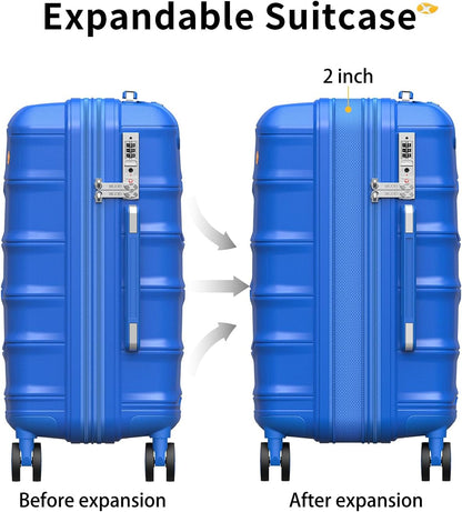 Carry On Luggage 22x14x9 Airline Approved, Hard Shell Suitcase with Spinner Wheels, Lightweight Luggages with TSA Lock, Carry-On Suitcases 20 Inch, Red